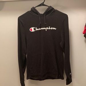 Champion mens small lightweight black hoodie